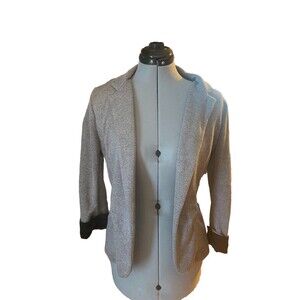 skies are blue blazer Sz S gray black cuff work play any day